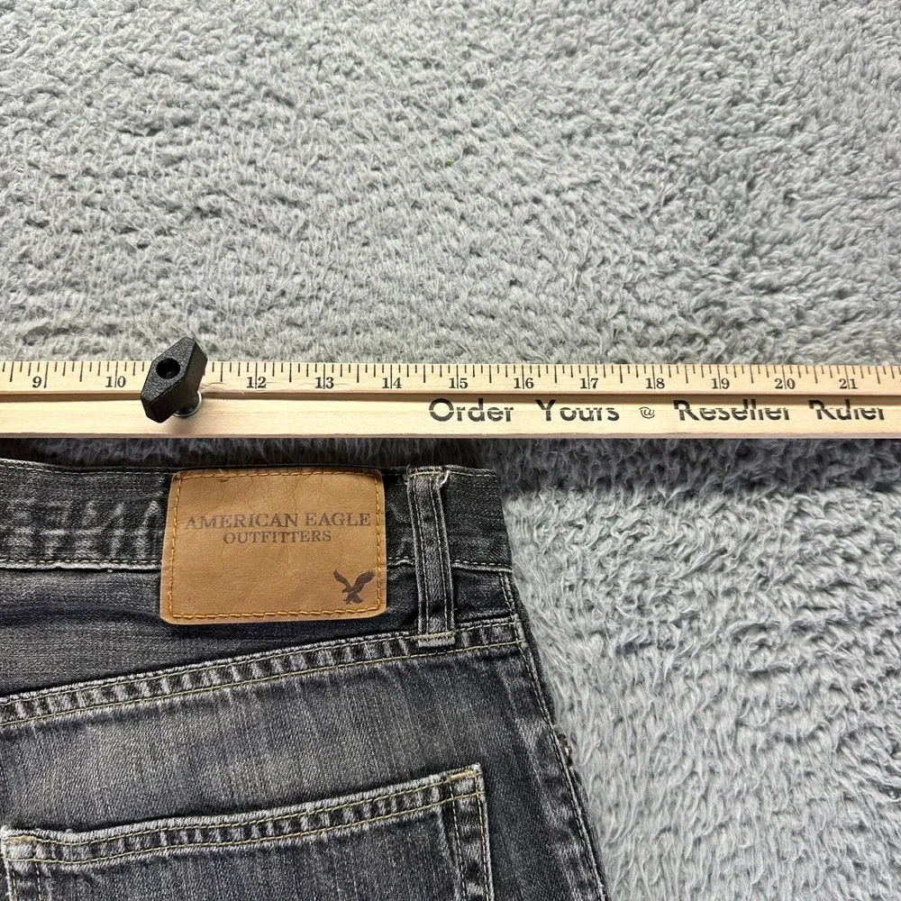 American Eagle Outfitters‎ Jeans Mens 30x32 Black Cotton Denim Straight Slim Fit